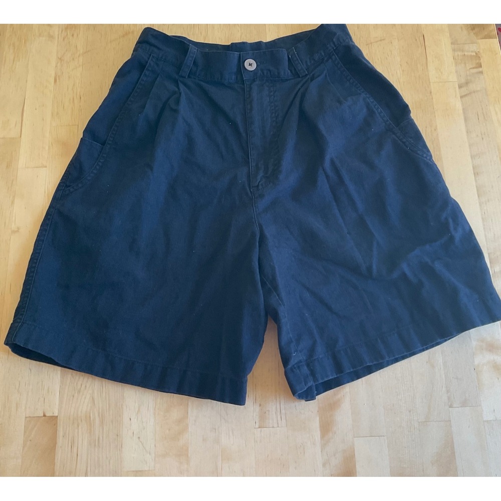 Patagonia Womens Black Pleated linen Shorts High Rise Casual Outdoor Pockets